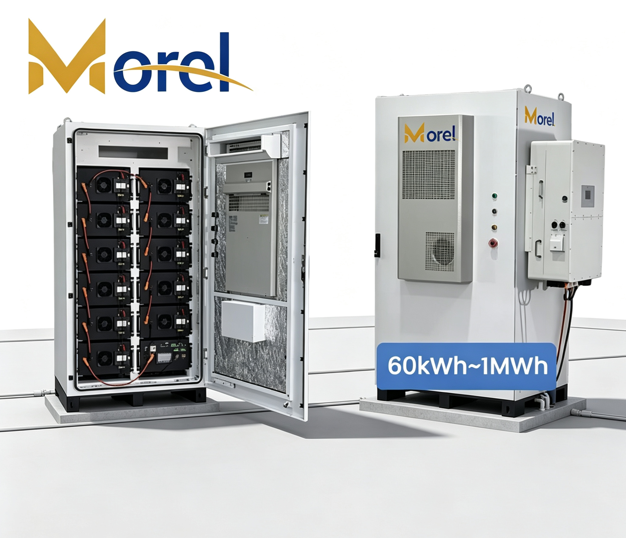 Morel 125kw/261kwh Lithium Ion Air Cooling Outdoor Battery Lifepo4 Solar Battery For Electric Power System Solar Energy Storage - Buy Product on Alibaba.com