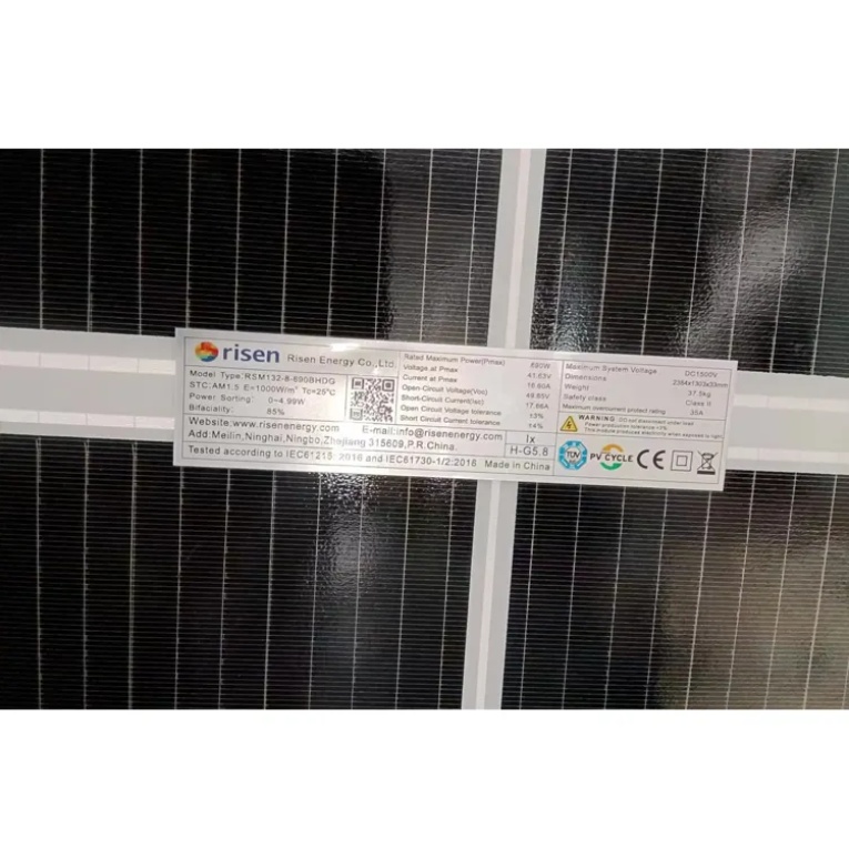 Risen Higon Original 720w-750w Hjt Bifacial Mono Solar Panel N-type 550w Max Power 23.2%-23.8% Efficiency 25-year Warranty - Buy Product on Alibaba.com