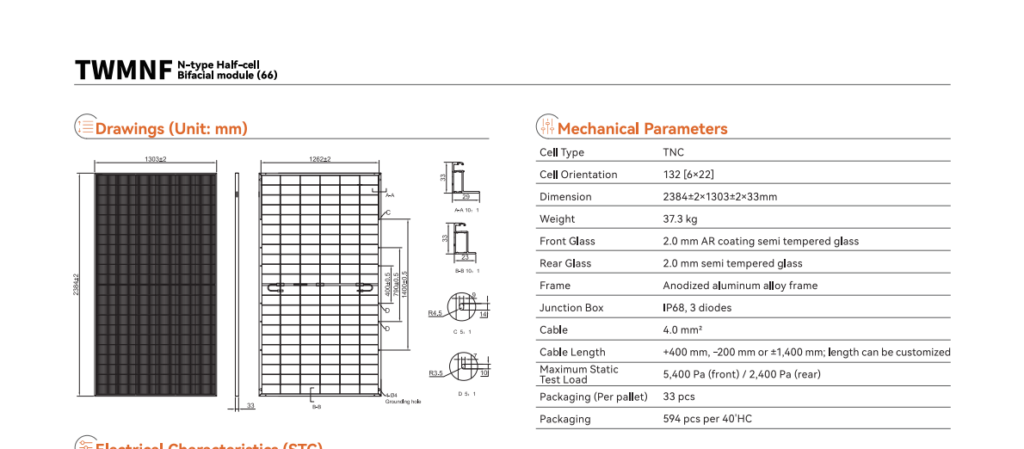 Tongwei Solar N Type Half Cell Bifacial Module 730-750w 735w 740w 745w Solar Panels For Home Industrial Commercial - Buy Product on Alibaba.com detail